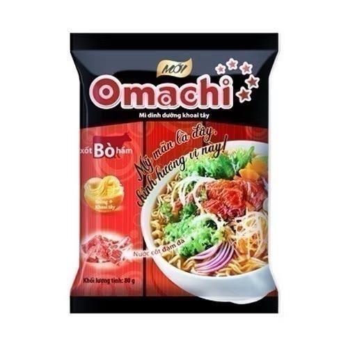 ￼Mì Omachi Xốt Bò Hầm Gói Gói x 80g