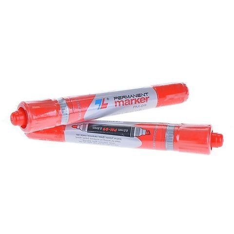 Vỉ bút lông dầu PM09 đỏ 2 cây