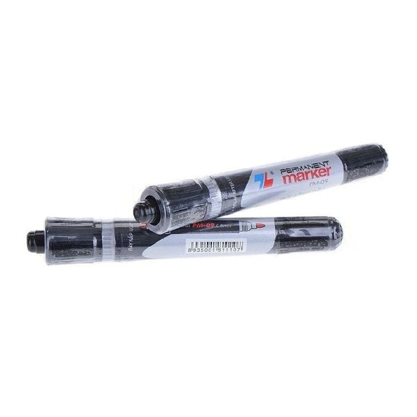 Vỉ bút lông dầu PM09 đen 2 cây