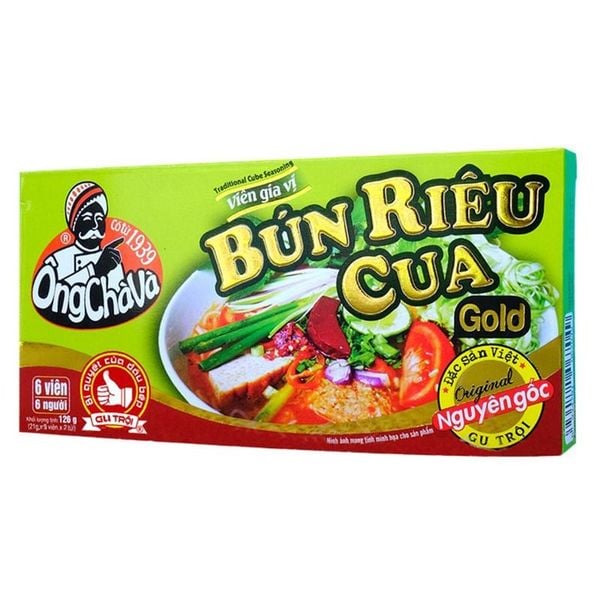 Viên gia vị bún riêu Ông Chà Và Gold 126g