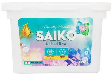 Viên giặt Saiko hương iceland rose hộp 25 viên