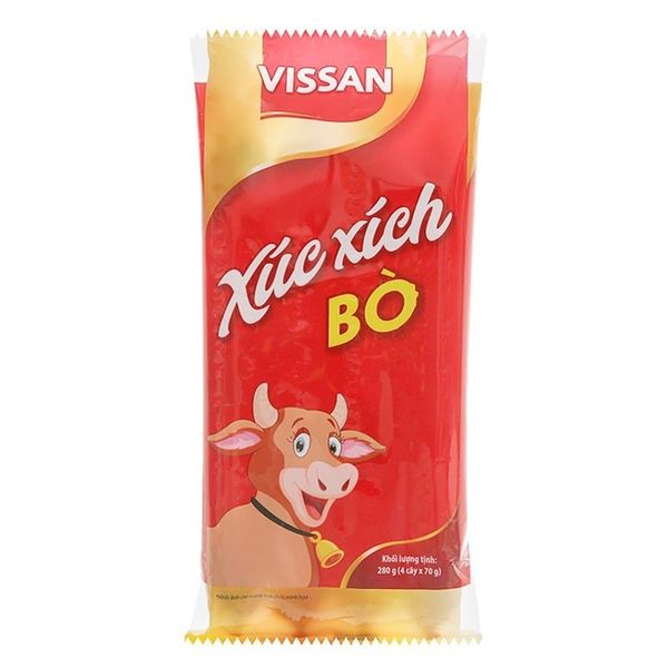 Xúc xích bò Vissan 4 cây x 70g