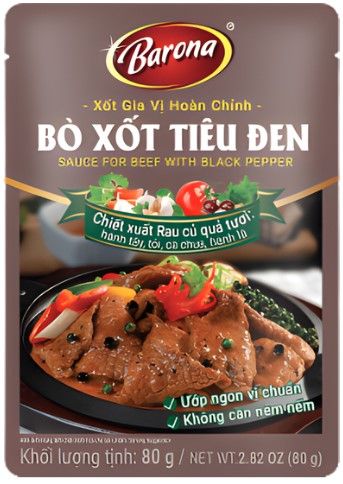 Xốt gia vị Barona xốt tiêu đen 80g
