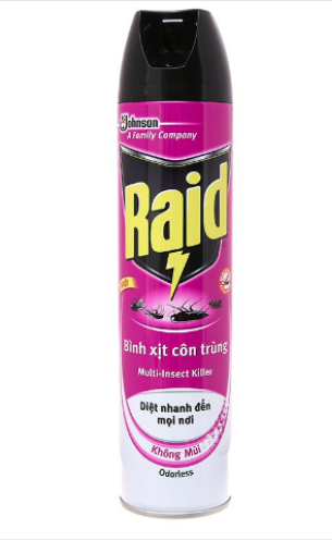 Xịt côn trùng Raid không mùi 520ml