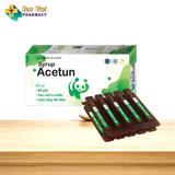  Siro ho bổ phế tiêu đờm Syrup Acetun chai 100ml, Hộp 20 ống x 10ml, Hộp 20 gói x 5ml 