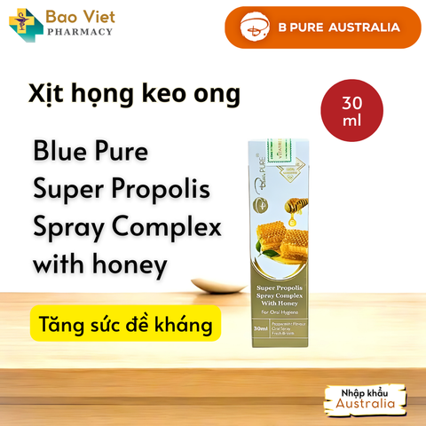  Blue Pure Super Propolis 30ml (xịt họng keo ong) 