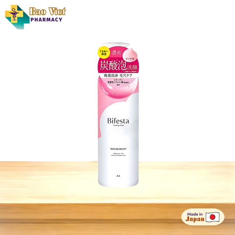  Bọt Rửa Mặt Bifesta Foaming Whip 200g Serum Moist, Acne Care, Deep Clear (Dưỡng ẩm, Ngừa mụn, Làm sạch sâu) 