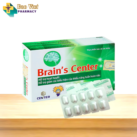  Bổ não Brain's Center Hộp 30 viên hỗ trợ hoạt huyết, giảm các biểu hiện của thiểu năng tuần hoàn não 