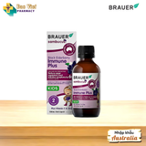  Brauer Black Elderberry Immune Plus chai 100ml hỗ trợ tăng sức đề kháng cho trẻ từ 2 tuổi 