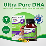  Viên dầu cá Brause Ultra Pure DHA - bổ sung DHA giúp hỗ trợ phát triển não bộ và sức khỏe mắt cho trẻ hộp 60 viên 