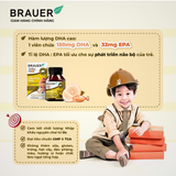  Viên dầu cá Brause Ultra Pure DHA - bổ sung DHA giúp hỗ trợ phát triển não bộ và sức khỏe mắt cho trẻ hộp 60 viên 
