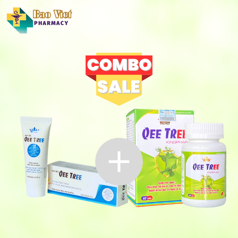  Combo bộ sản phẩm Dành cho người bệnh Trĩ (Viên uống Qee tree và kem bôi Qee tree Kingphar) 