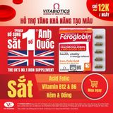  Viên uống hỗ trợ tăng khả năng tạo máu Vitabiotics Feroglobin B12 (30 viên) 