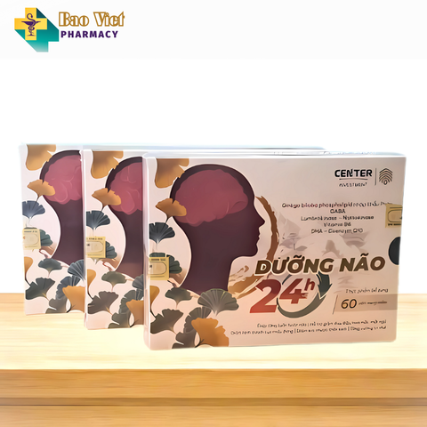  Viên uống Dưỡng não 24h Center hộp 60 viên - Nuôi dưỡng trí não cả ngày lẫn đêm 