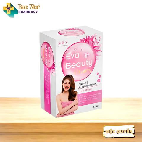  Viên uống sáng đẹp da Eva Beauty Hộp 30 viên nang cứng 