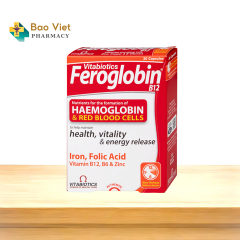  Viên uống hỗ trợ tăng khả năng tạo máu Vitabiotics Feroglobin B12 (30 viên) 