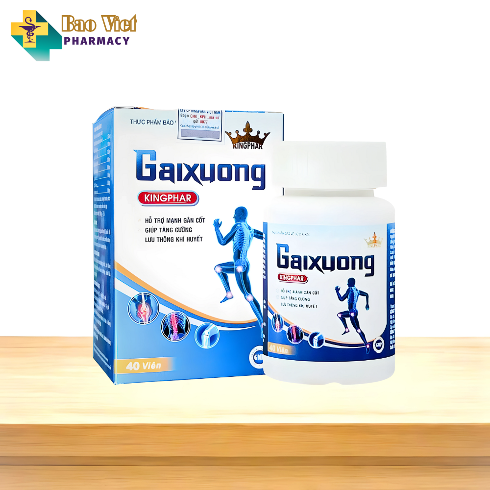  Gai Xương Kingphar hộp 40 viên - Hỗ trợ giảm đau, gai cột sống, thoát vị đĩa đệm 