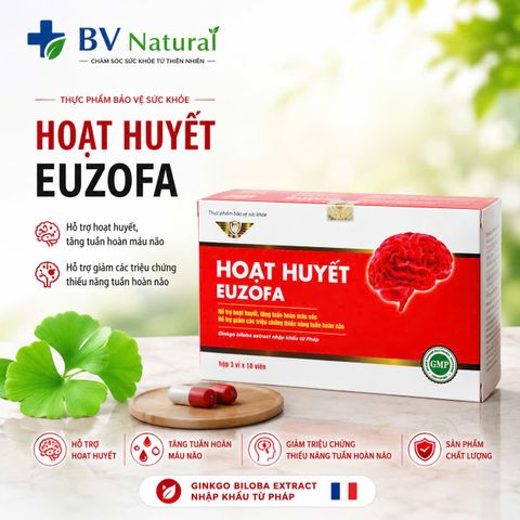  Hoạt huyết Euzofa 30 viên (Hỗ trọ hoạt huyết, tăng tuần hoàn máu) 