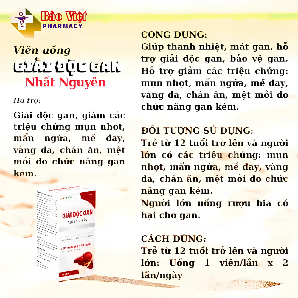  Giải Độc Gan Nhất Nguyên Hộp 1 lọ 30 viên 