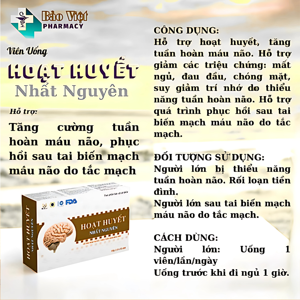  Hoạt Huyết Nhất Nguyên Hộp 3 vỉ x 10 viên 