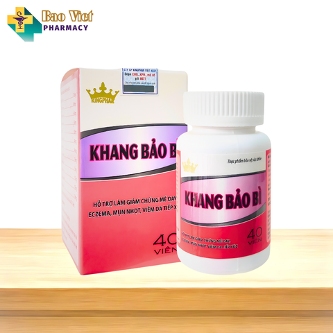 Khang Bảo Bì Kingphar hộp 40 viên (viêm da, vảy nến, lupus ban đỏ) 