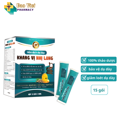  Dung dịch Gel dạ dày Khang Vị Nhị Long hộp 15 gói x 10ml 