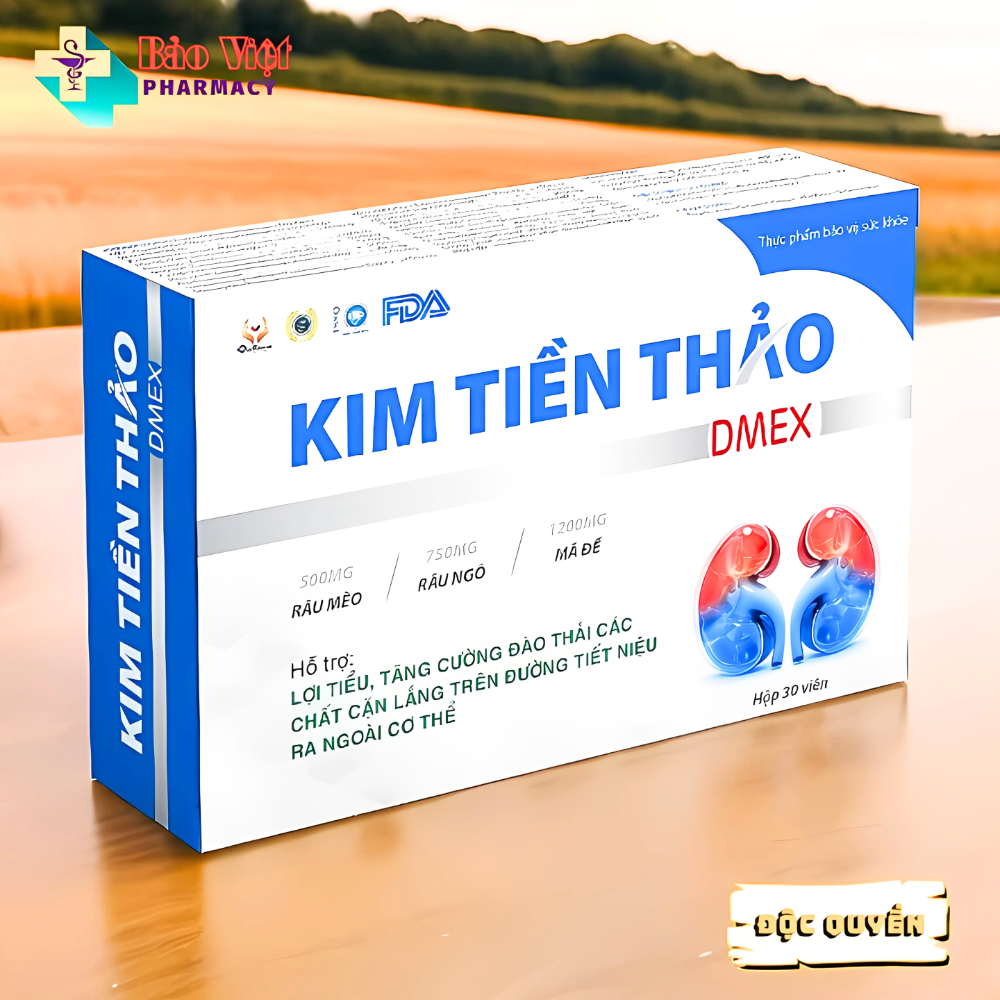  Kim Tiền Thảo Dmex Hộp 3 vỉ x 10 viên 