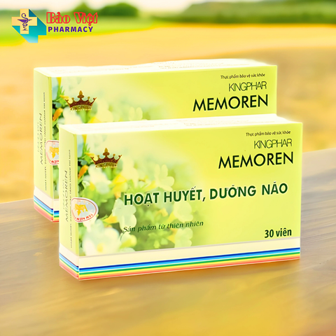  Hoạt huyết dưỡng não Memoren Kingphar 30 viên (bổ não, tăng cường trí nhớ, giảm căng thẳng, stress..) 