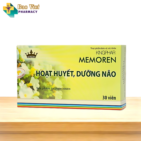  Hoạt huyết dưỡng não Memoren Kingphar 30 viên (bổ não, tăng cường trí nhớ, giảm căng thẳng, stress..) 