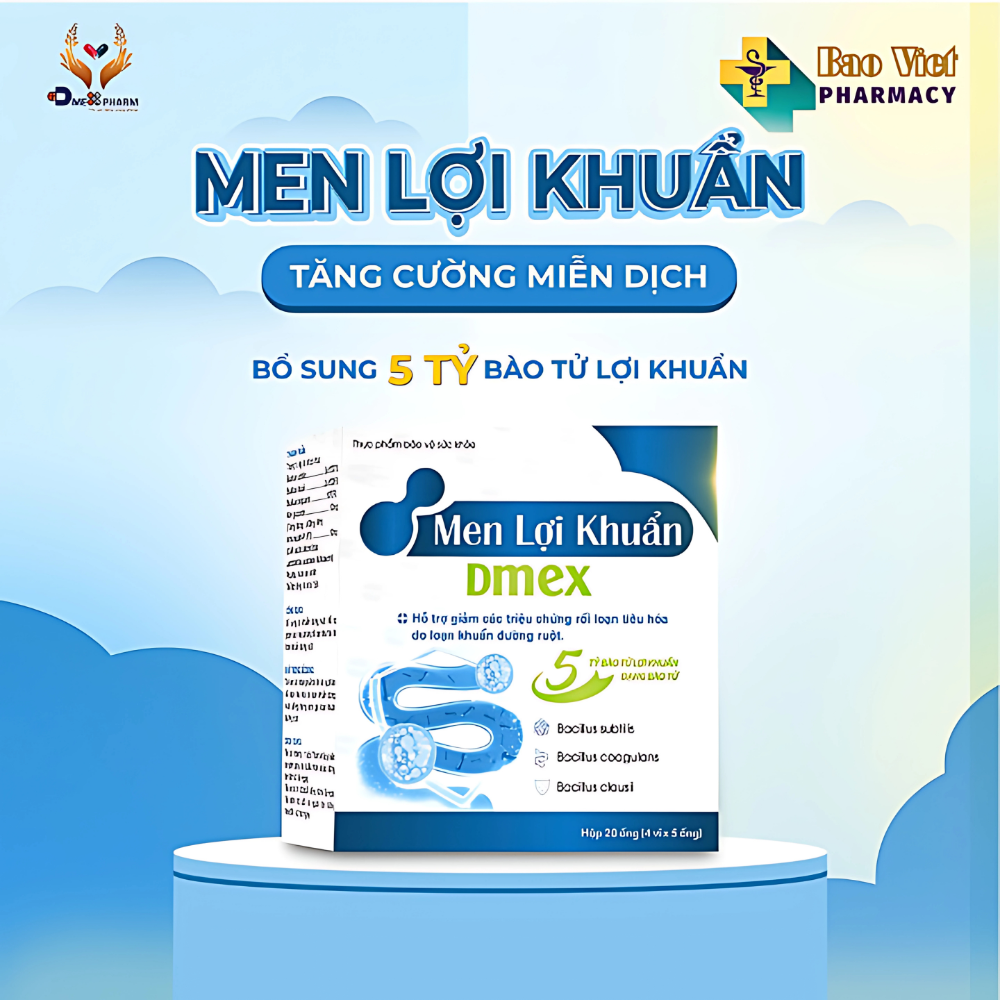  Men Lợi Khuẩn Dmex Hộp 200ml (20 ống x 10ml) 