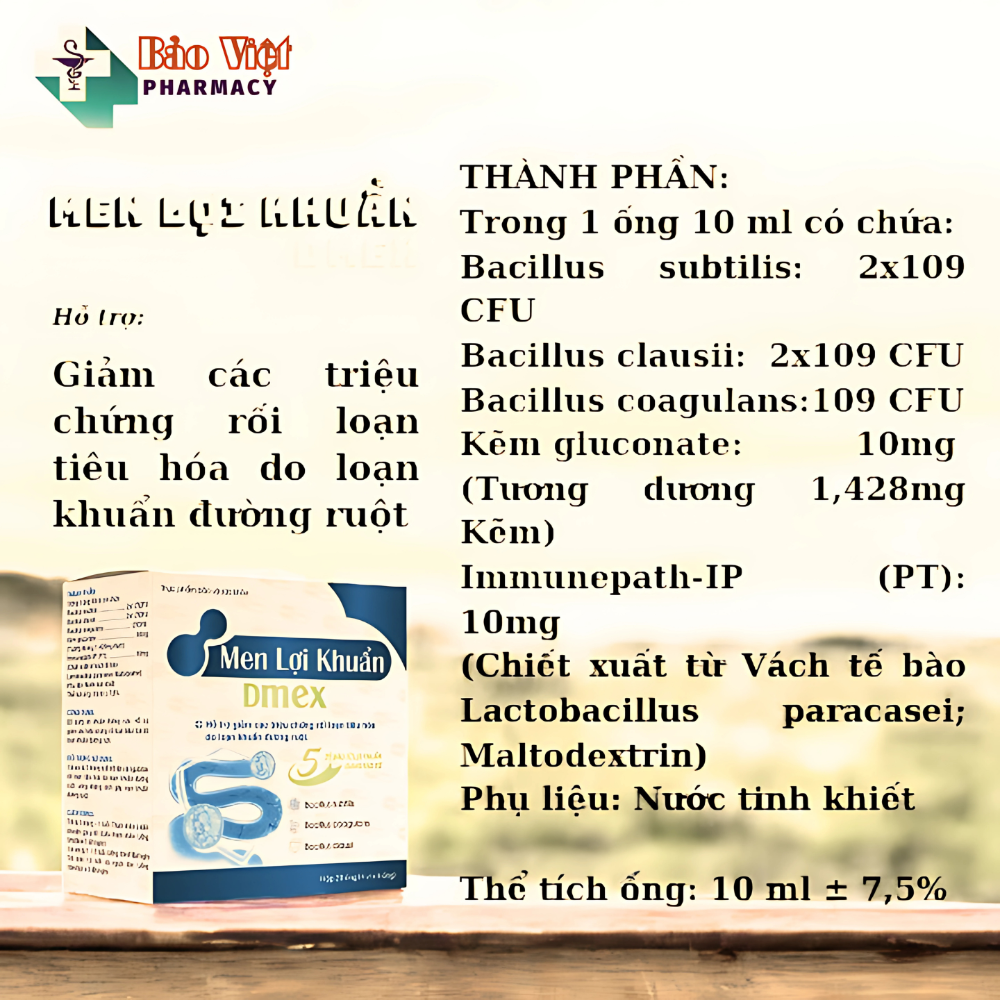 Men Lợi Khuẩn Dmex Hộp 200ml (20 ống x 10ml) 