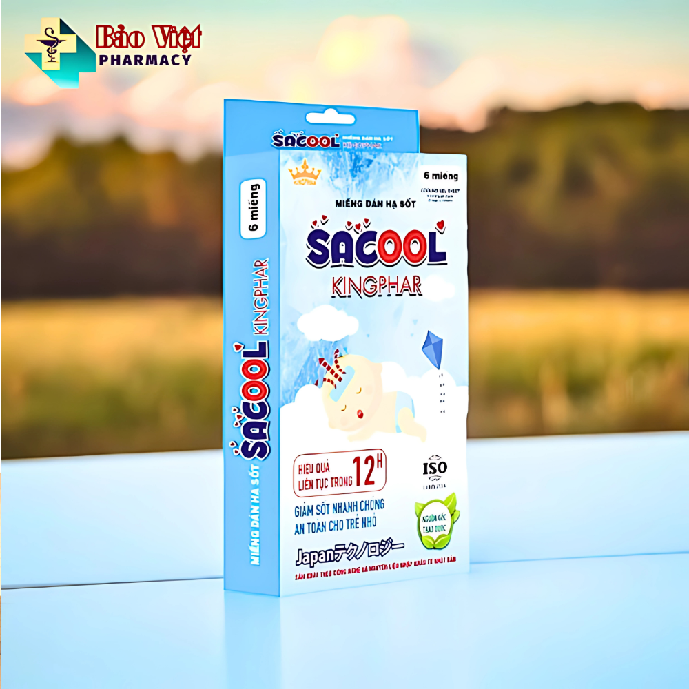  Miếng dán hạ sốt Sacool hộp 6 miếng 