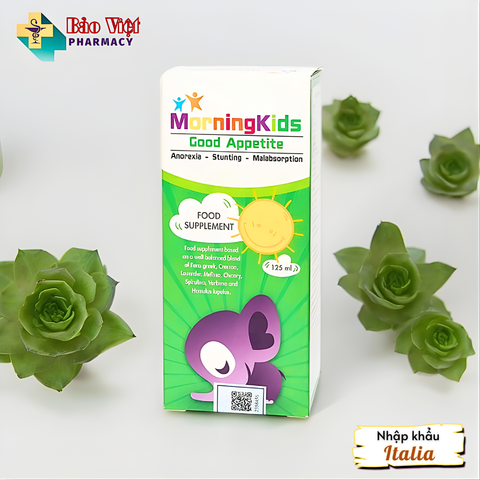  Siro ăn ngon, ngủ khỏe, tiêu hóa tốt MorningKids Good Appetite chai 125ml, nhập khẩu Italia 