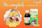  Siro ăn ngon, ngủ khỏe, tiêu hóa tốt MorningKids Good Appetite chai 125ml, nhập khẩu Italia 