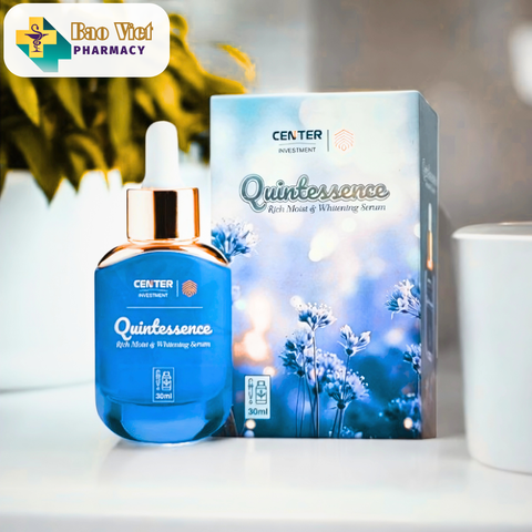  Serum giữ ẩm, dưỡng da, cải thiện độ đàn hồi, làm mờ vết thâm nám và phục hồi da Quintessence Center 30ml 
