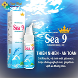  Xịt vệ sinh mũi Nước muối sinh lý Sea 9 70ml (dạng vòi cao cấp, xịt phun sương tiện lợi) 