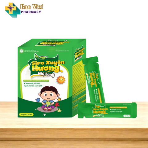  Siro ho, cảm Xuyên Hương Nhị Long chai 125ml và hộp 20 gói x 10ml 