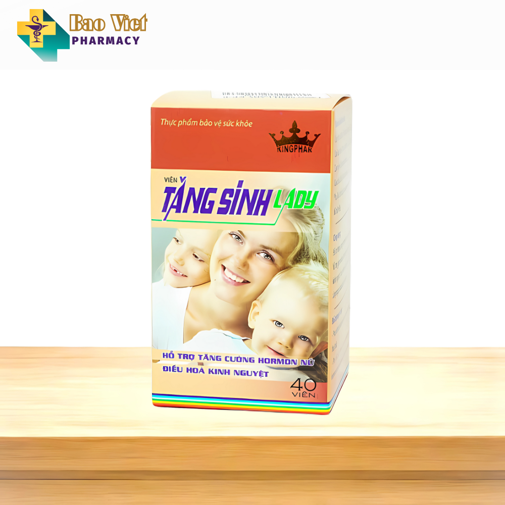  Tăng Sinh Lady Kingphar 40 viên - dành cho phụ nữ vô sinh, hiếm muộn 