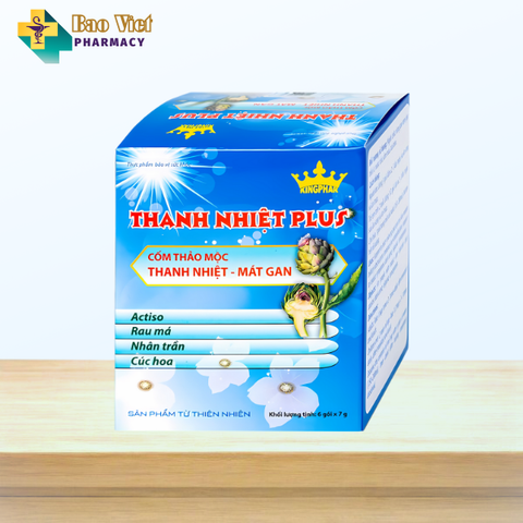  Thanh nhiệt plus Kingphar hộp 6 gói x 7g 