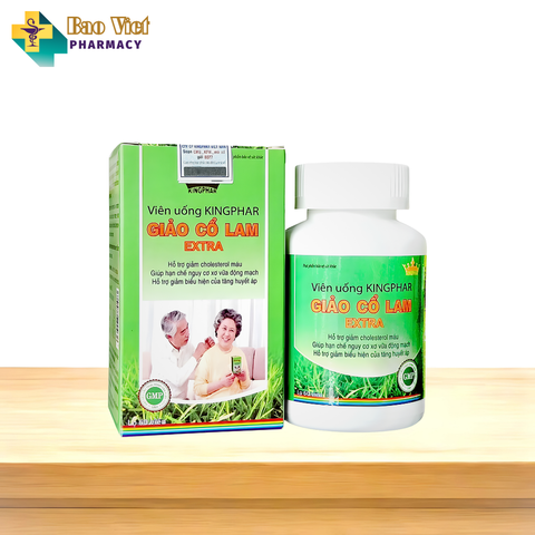  Viên uống ổn định huyết áp Giảo Cổ Lam Extra Kingphar hộp 60 viên 