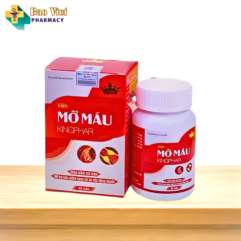  Mỡ Máu Kingphar hộp 40 viên 