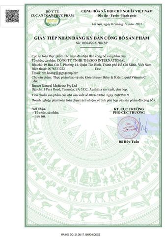  Siro BRAUER Baby Kids Liquid bổ sung vitamin C, tăng cường đề kháng cho trẻ từ 1 tuổi (100ml) 