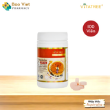  Vitatree Vitamin C 1000mg with ZinC lọ 100 viên nhai 