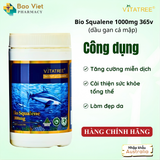  Dầu gan cá mập Vitatree Bio Squalene 1000mg 365v Hỗ trợ duy trì sức khỏe toàn diện 