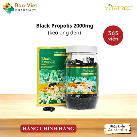  Vitatree Black Propolis 2000mg keo ong đen tăng sức đề kháng nhập khẩu Úc 