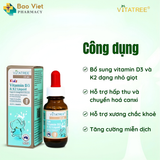  Viitatree Kids Vitamin D3 & K2 Liquid Bổ sung D3 – K2 Hỗ trợ hấp thu canxi chai 20ml 