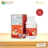  Viên nhai tăng sức đề kháng Vitatree Kids Immunity Support Hộp 30 viên và 60 viên 