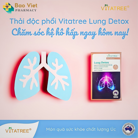 Viên uống bổ phổi Vitatree Lung Detox hộp 60 viên 
