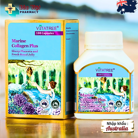  Viên uống đẹp da Vitatree Marine Collagen Plus 100 viên 