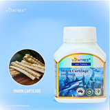  Vitatree Shark Cartilage 1000mg - Bổ sung sụn cá mập - Hỗ trợ duy trì sức khoẻ xương khớp Hộp 60 viên và Hộp 2 lọ x 100 viên 